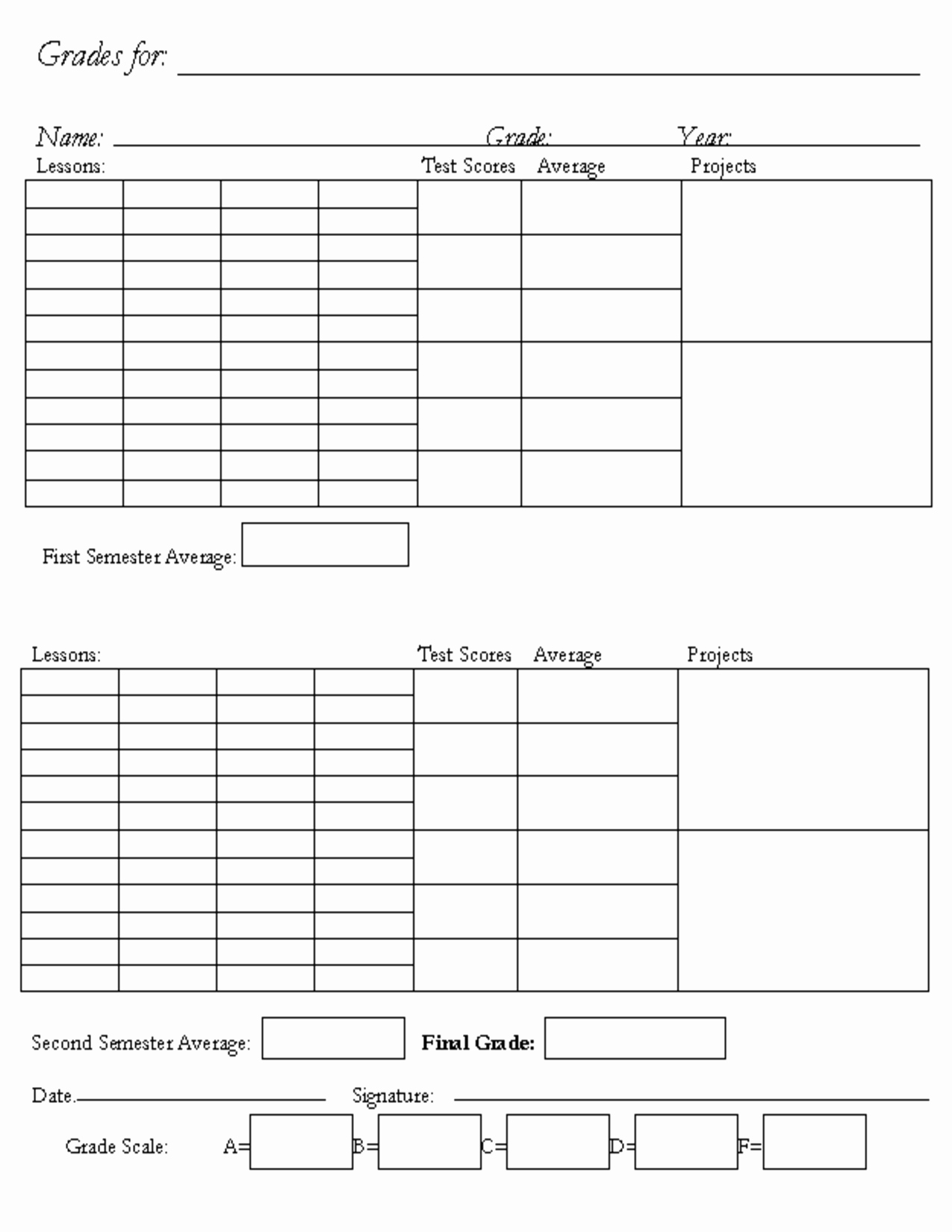 Homeschool Report Card Template Free Lovely 28 Of 8th Grade Report Card Template