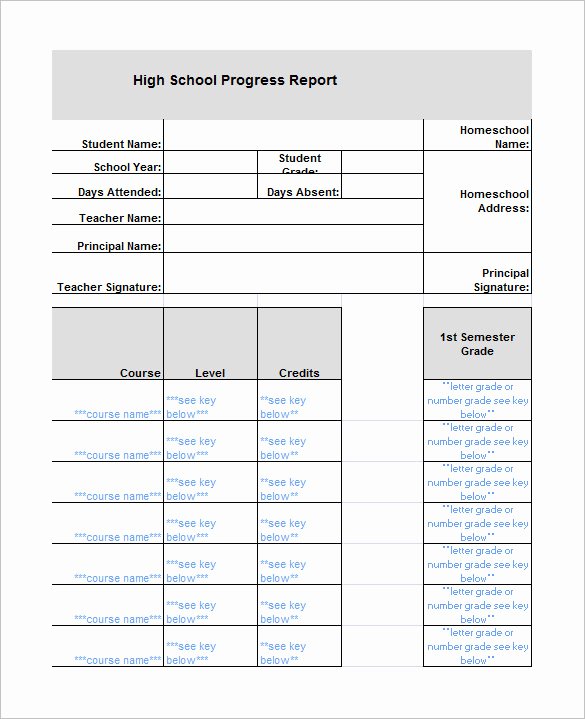 Homeschool Report Card Template Free Luxury 21 Report Card Templates Doc Pdf Psd