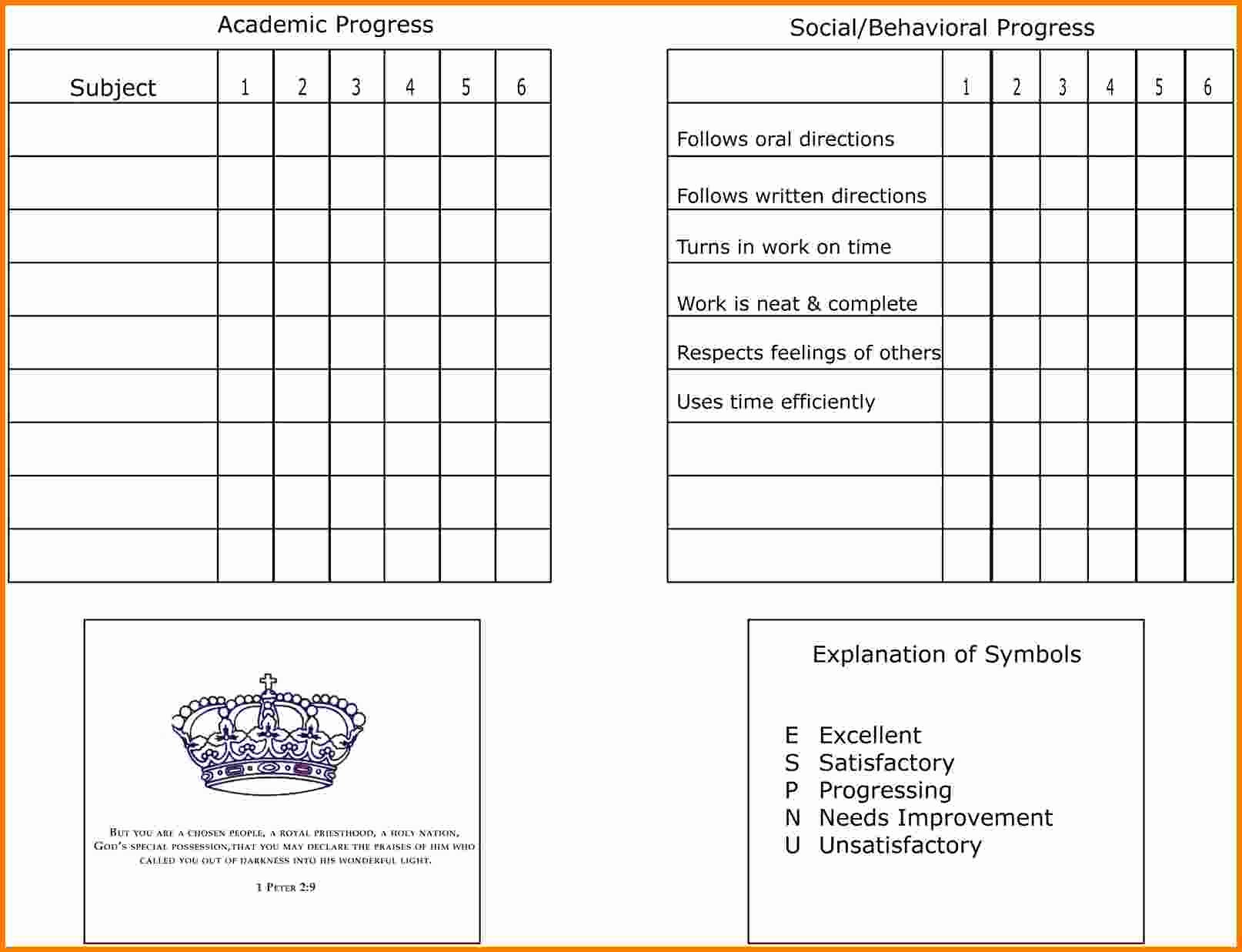 Homeschool Report Card Template Free Luxury 7 Homeschool Report Card Template