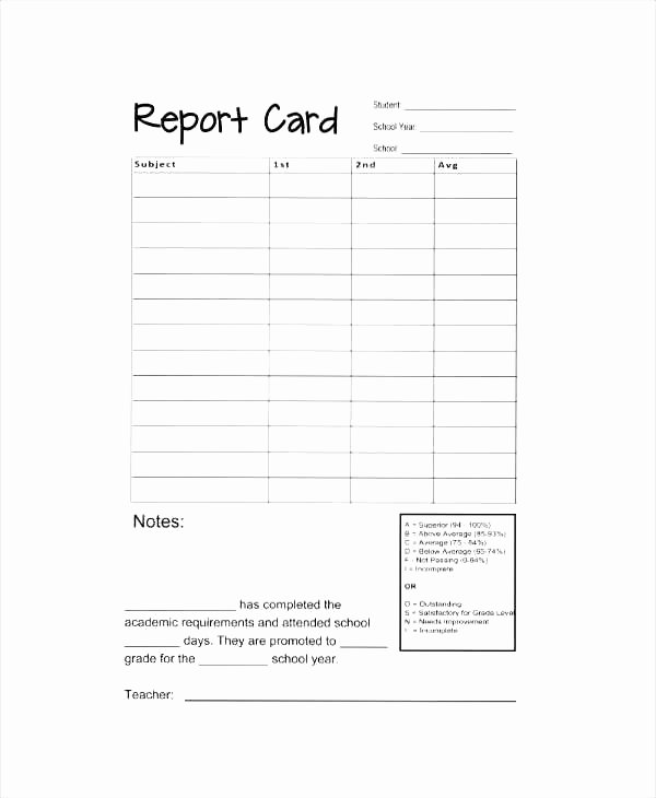 Homeschool Report Card Template Free Unique 59 Lovely Collection Homeschool Report Card Maker
