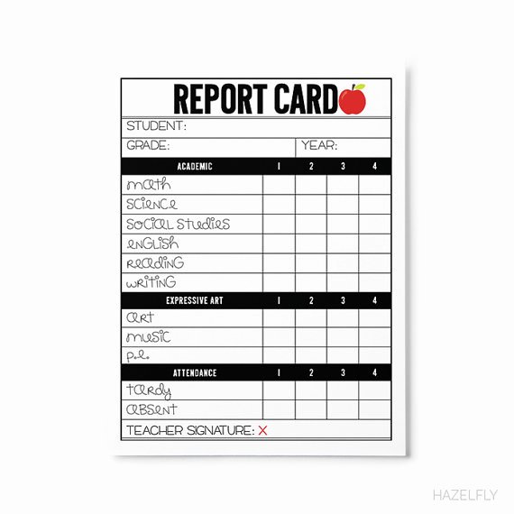 Homeschool Report Card Template Fresh Homeschool Report Card Template