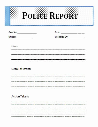 Homicide Police Report Template Lovely Template Gallery Page 6