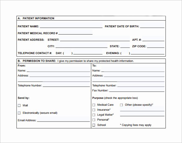 Hospital Release form Template Luxury Sample Hospital Release form 11 Download Free Documents