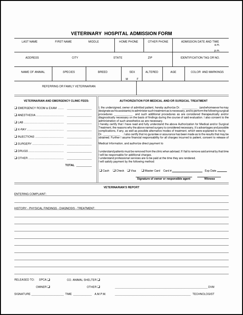 Hospital Release form Template New Medical forms Tru Dimensions Printing