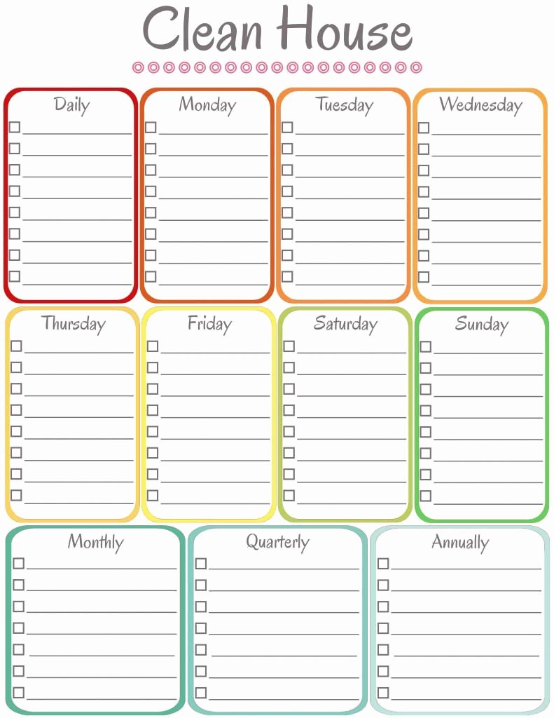 House Cleaning Checklist Template Beautiful Home Management Binder Cleaning Schedule