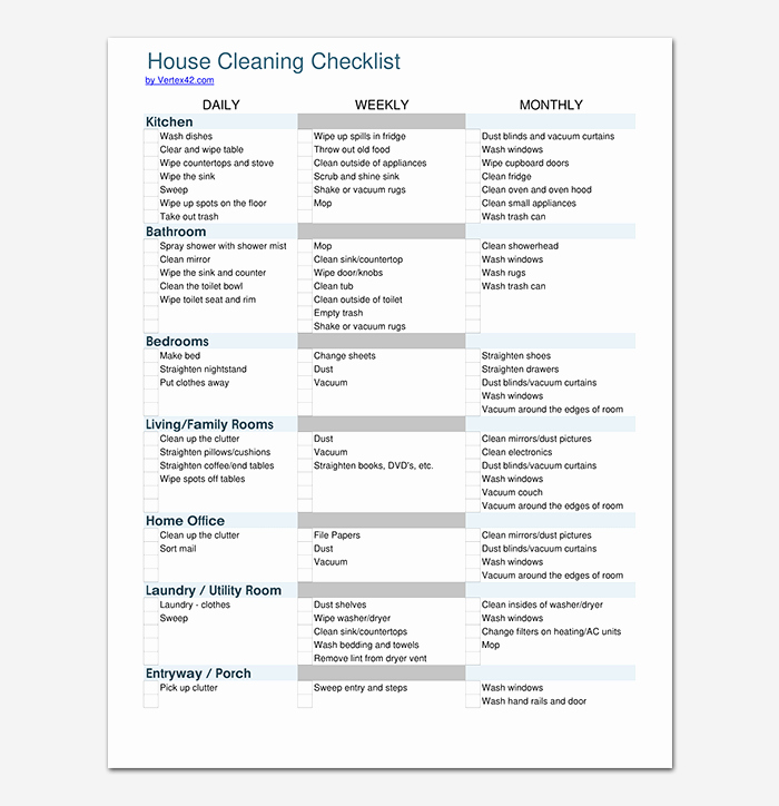House Cleaning Checklist Template Inspirational House Cleaning Checklist 15 Cleaning Tips and Tricks