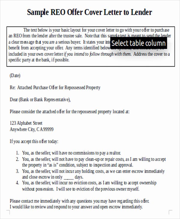 House Offer Letter Template Beautiful Real Estate Fer to Purchase Cover Letter How to Write