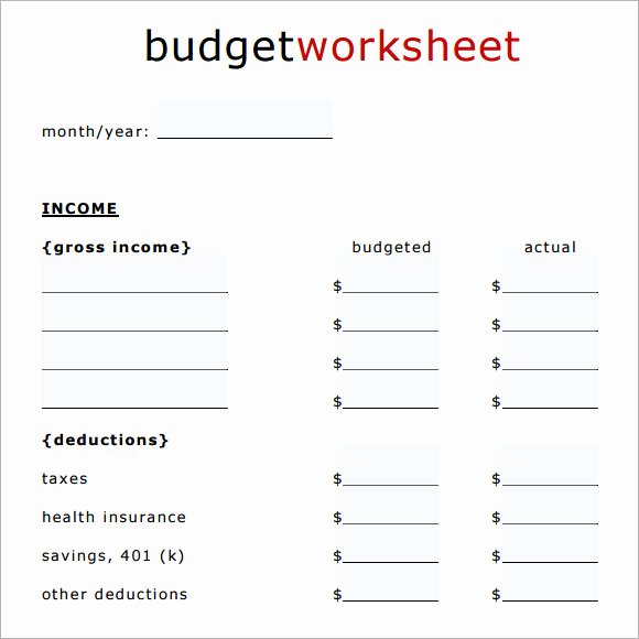 Household Budget Template Pdf Beautiful Sample Household Bud 11 Documents In Pdf Word