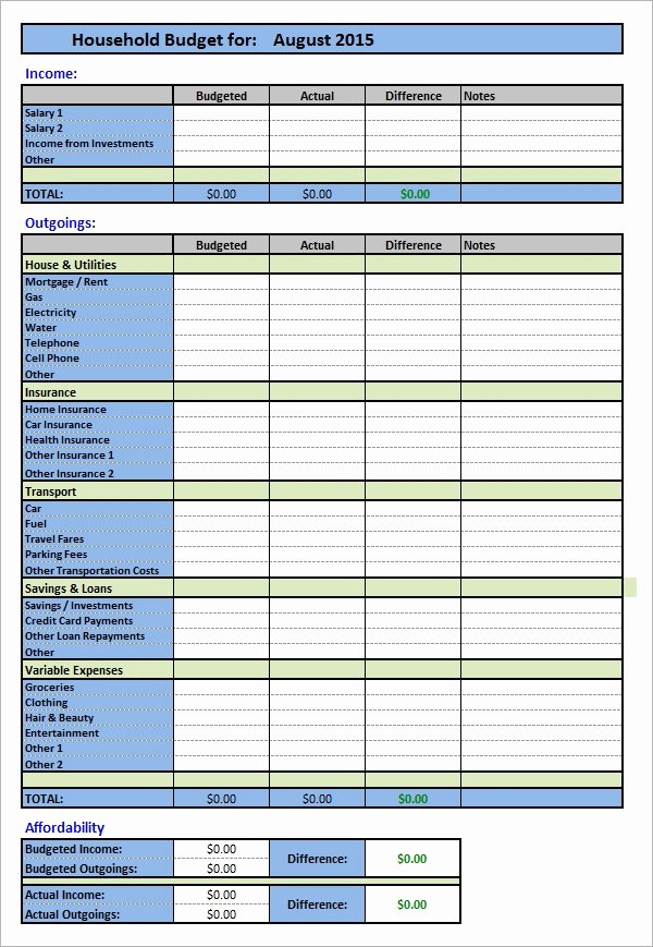 Household Budget Template Pdf Inspirational Free 10 Household Bud Samples In Google Docs