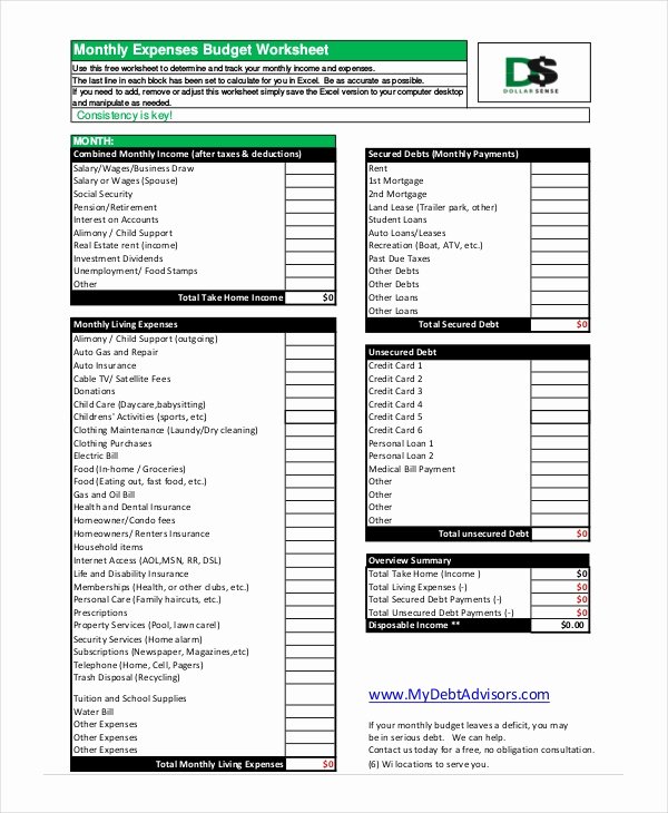 Household Budget Template Pdf Inspirational Printable Bud Worksheet 22 Free Word Excel Pdf