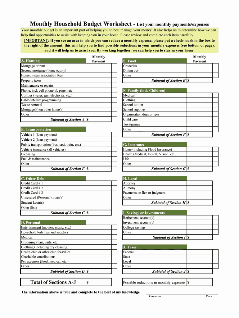 Household Budget Template Pdf Lovely Fillable Bud Worksheet Pdf Fill Line Printable