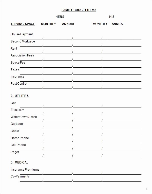Household Budget Template Pdf Lovely Sample Family Bud 12 Documents In Pdf Excel Word