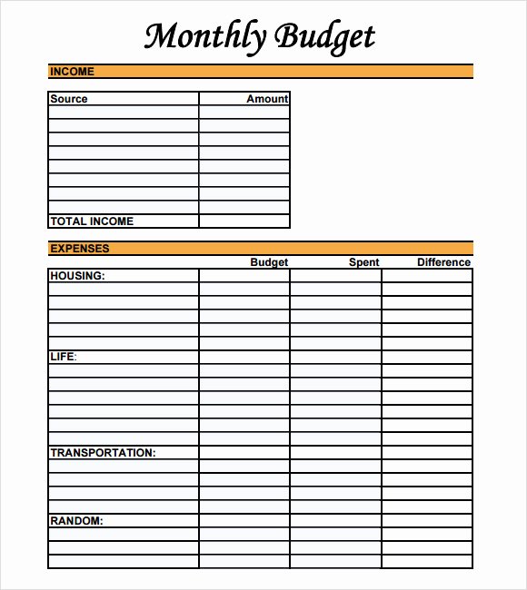 Household Budget Template Pdf Lovely Sample Monthly Bud 19 Documents In Pdf Word