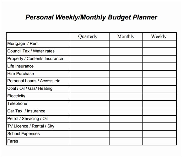 Household Budget Template Pdf New Free 10 Weekly Bud Samples In Google Docs