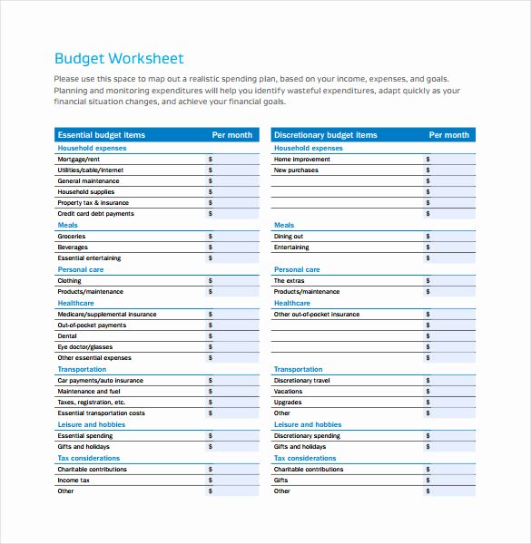 Household Budget Template Pdf Unique 28 Of Monthly Spreadsheet Template