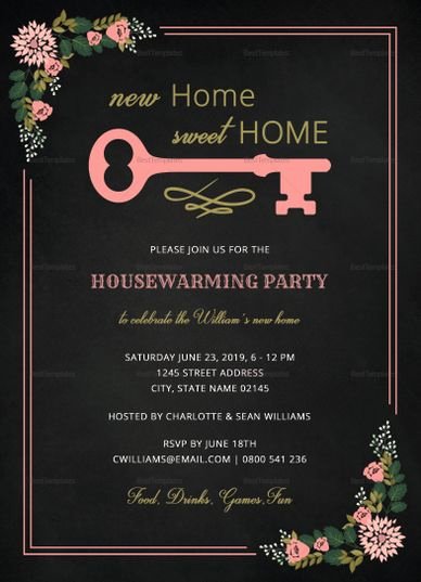 Housewarming Invitation Template Microsoft Word Fresh Chalkboard Housewarming Invitation Template In 2019