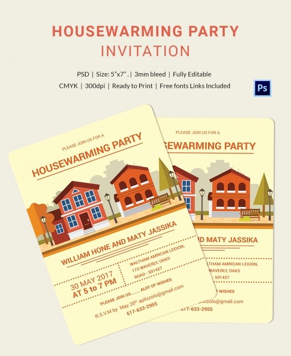 Housewarming Invitation Template Microsoft Word Lovely Housewarming Invitation Template 30 Free Psd Vector