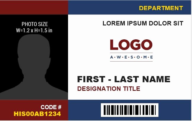 Id Card Template Word Lovely Employee Identification Card Templates Ms Word
