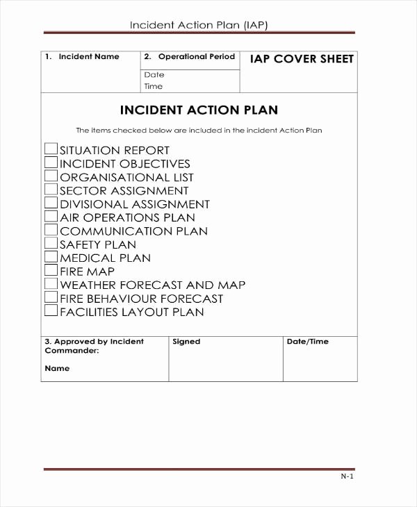 Incident Action Plan Template Lovely 9 Incident Action Plan Templates Pdf Word