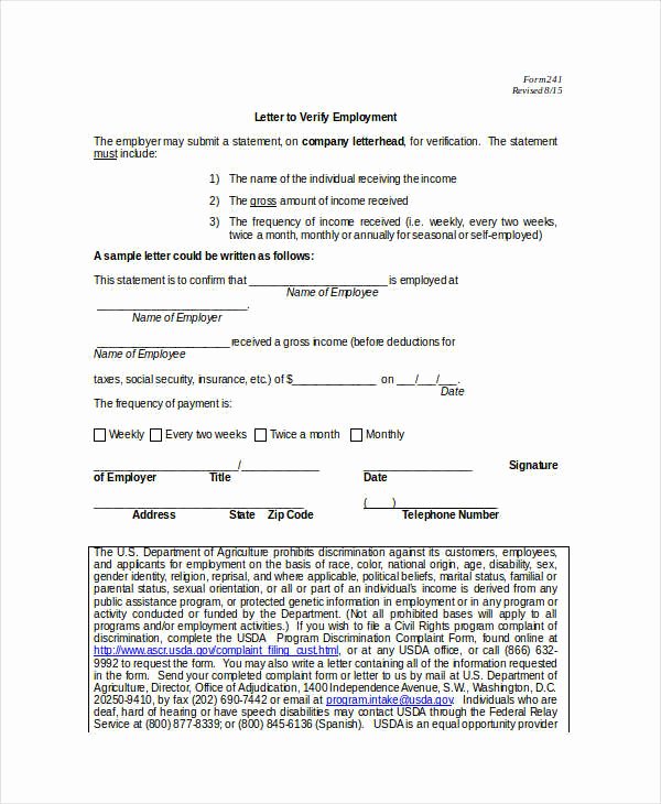 Income Verification form Template Lovely Free 5 Printable Generic Health In E Verification