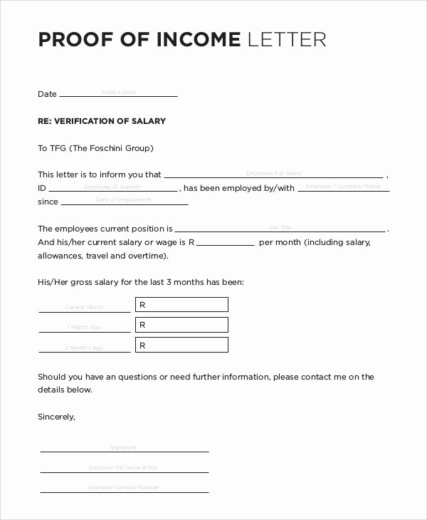 Income Verification form Template Lovely Sample In E Verification Letter 8 Examples In Pdf Word
