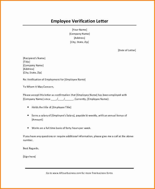 Income Verification form Template Luxury 7 Employment and Salary Verification Letter Sample