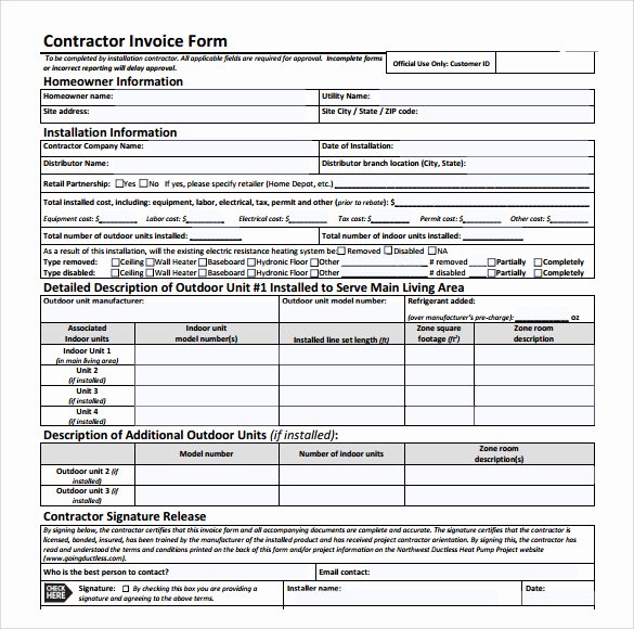 Independent Contractor Invoice Template Pdf Awesome 14 Contractor Invoice Templates Download Free Documents