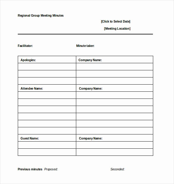 Informal Meeting Minutes Template Awesome 26 Minutes Templates Word Excel Pdf