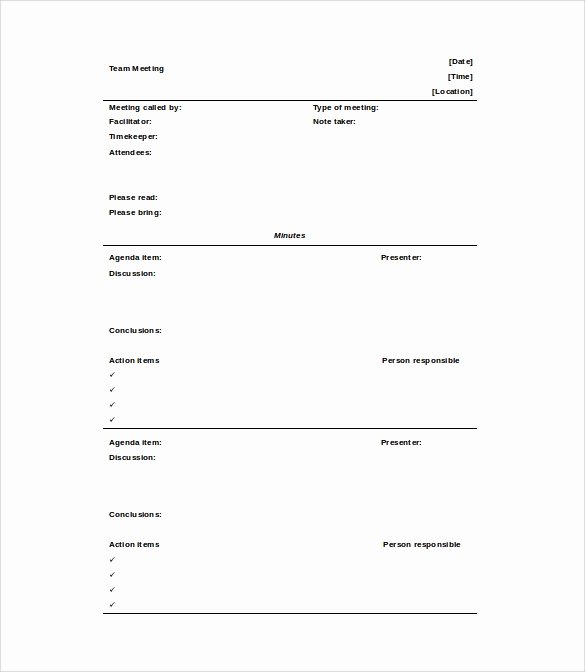 Informal Meeting Minutes Template Awesome Free 44 Sample Meeting Minutes Templates In Google Docs