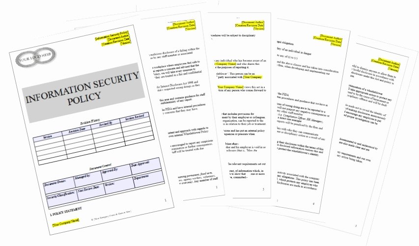 Information Security Policy Template Fresh Information Security Policy