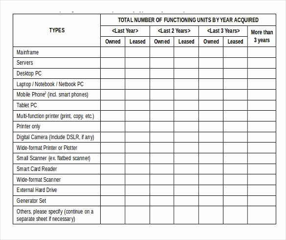Information Technology Inventory Template Unique Inventory Worksheet Template – 13 Free Word Excel Pdf