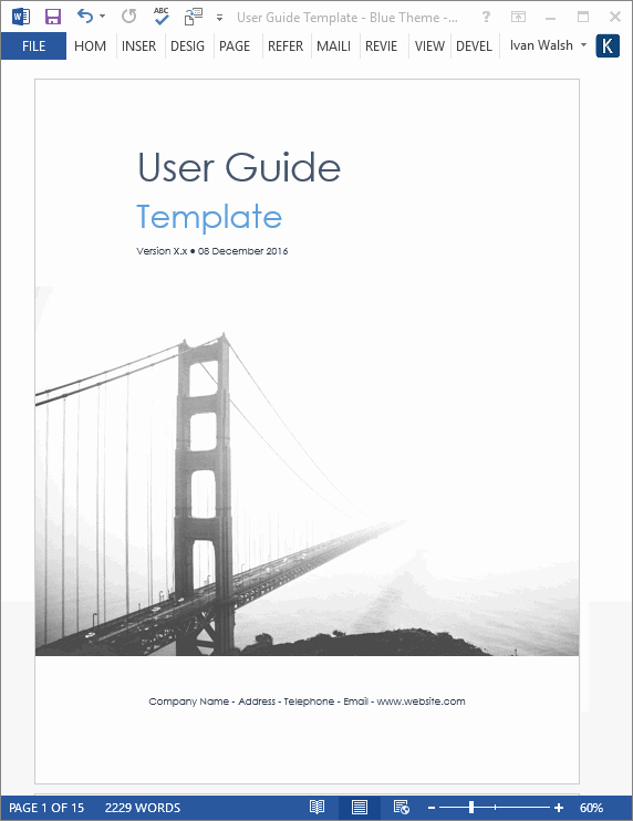 Instruction Manual Template Word Elegant User Guide Templates 5 X Ms Word – Templates forms