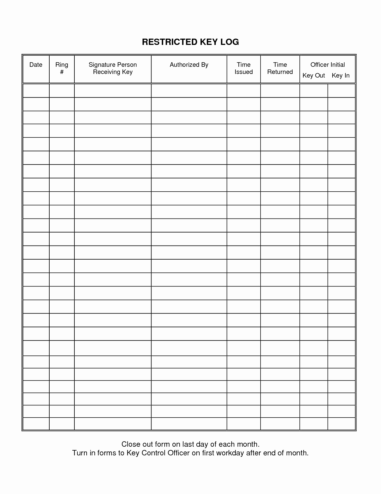 Inventory Sign Out Sheet Template Beautiful 30 Of Key Log Template Excel