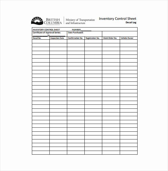 Inventory Sign Out Sheet Template Best Of Inventory Sheet Template 14 Free Excel Pdf Documents