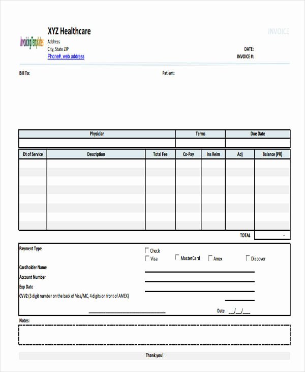 Invoice for Medical Records Template Unique Sample Medical Invoice 8 Examples In Word Pdf