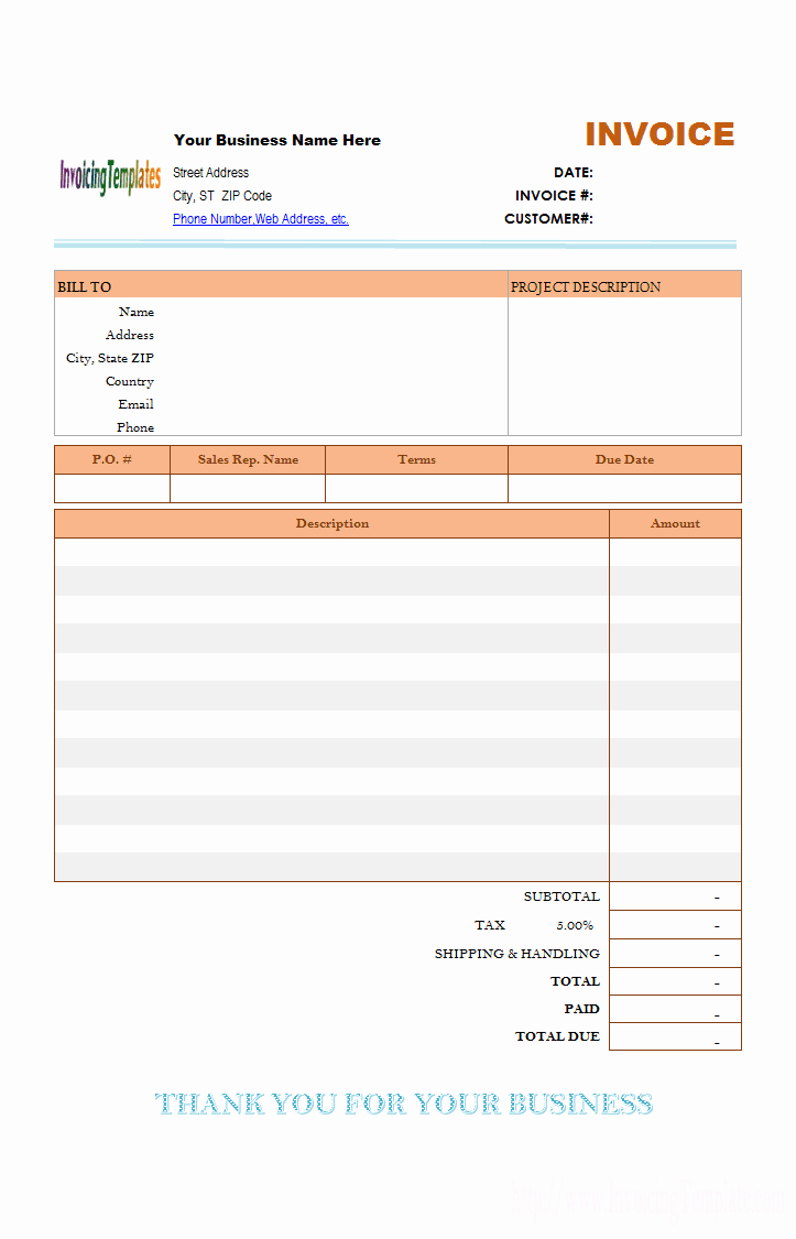 Invoice for Services Rendered Template Fresh Download Ms Excel Customer Services Invoice Templates