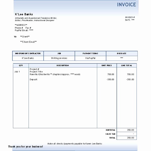 Invoice for Services Rendered Template Inspirational Free Sample Of A Bill Of Sale form Templates &amp; More