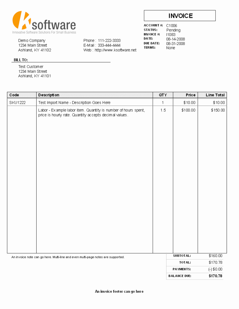 Invoice for Services Rendered Template Inspirational Simple Template Example Of Service Billing Invoice for