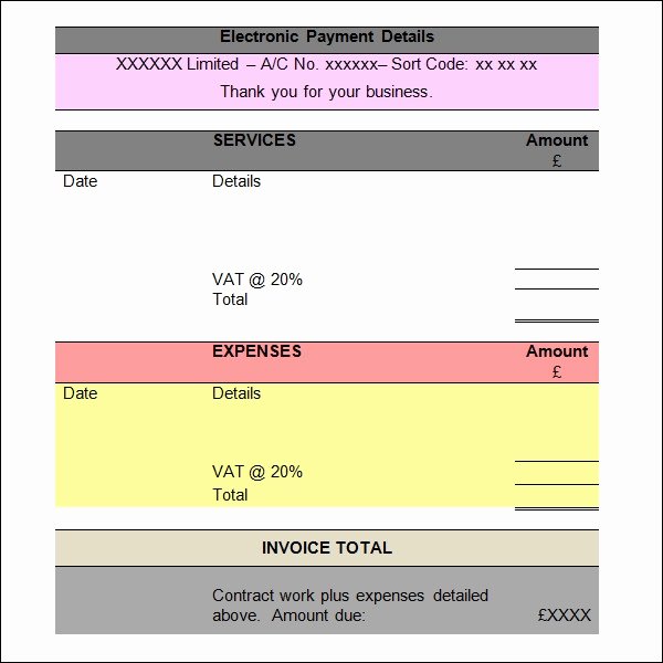 Invoice for Services Rendered Template Lovely Free 11 Word Invoice Samples In Word