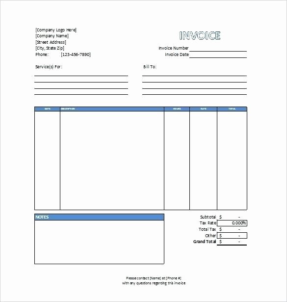 Invoice for Services Rendered Template Lovely Invoice Template Professional Services Professional