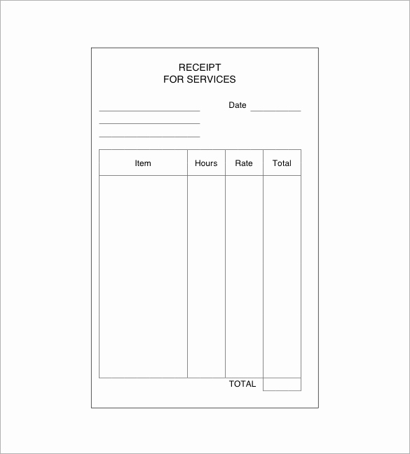 Invoice for Services Rendered Template Luxury Receipt Template for Services Rendered