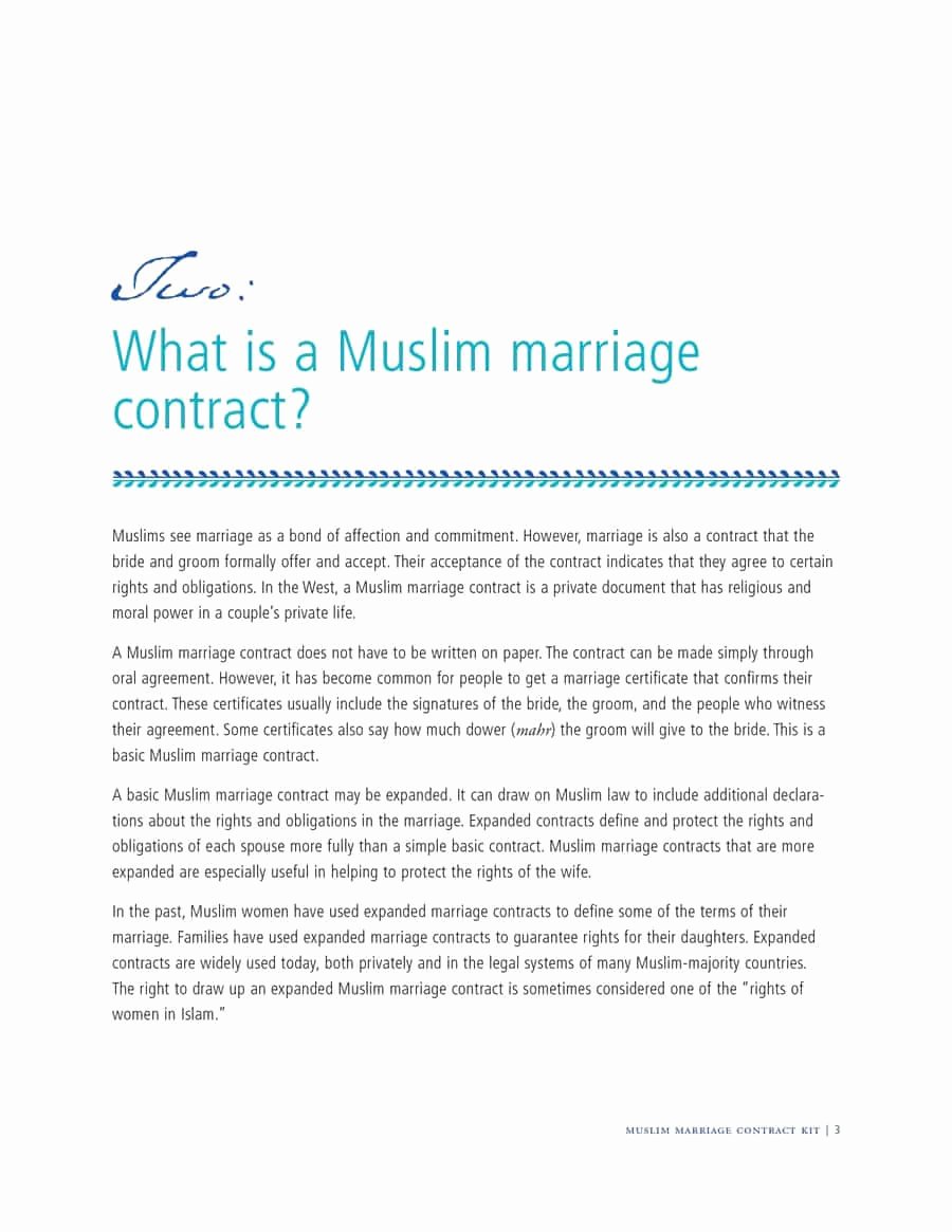 Islamic Marriage Contract Template Elegant 33 Marriage Contract Templates [standart islamic Jewish