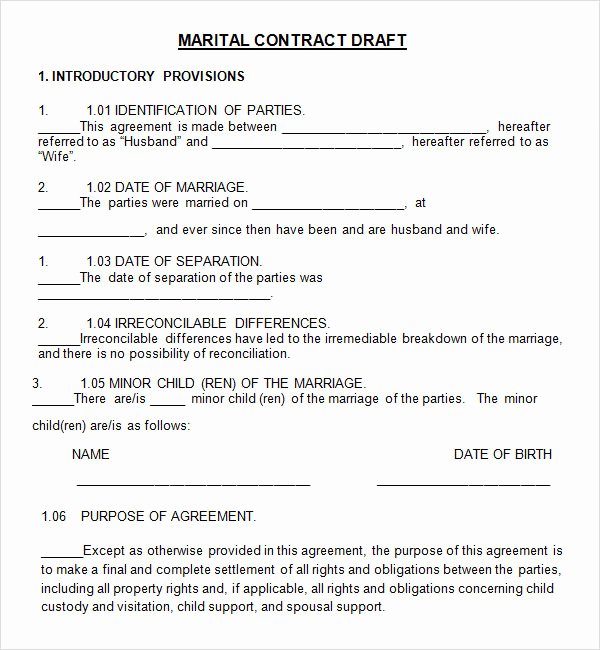 Islamic Marriage Contract Template Inspirational Marriage Contract Template 7 Download Free Documents In