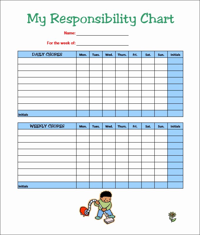 Kids Chore Chart Template Unique Chore Chart Template Excel – Bulat