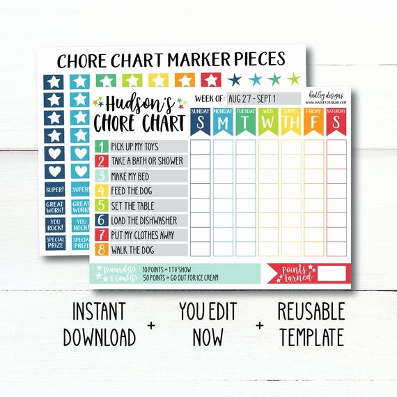 Kids Chore Chart Templates Beautiful Chore Chart Template Chore Chart Printable Kids Chore