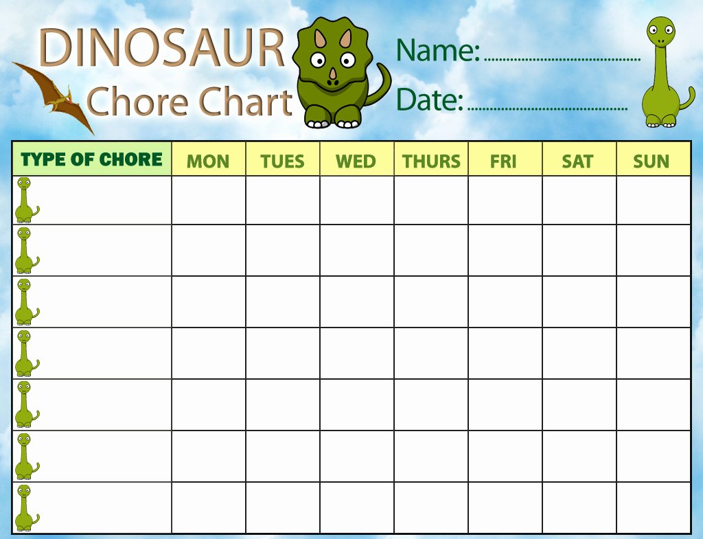 Kids Chore Chart Templates Elegant Chore Charts – Printable Cute Chore Charts for Kids