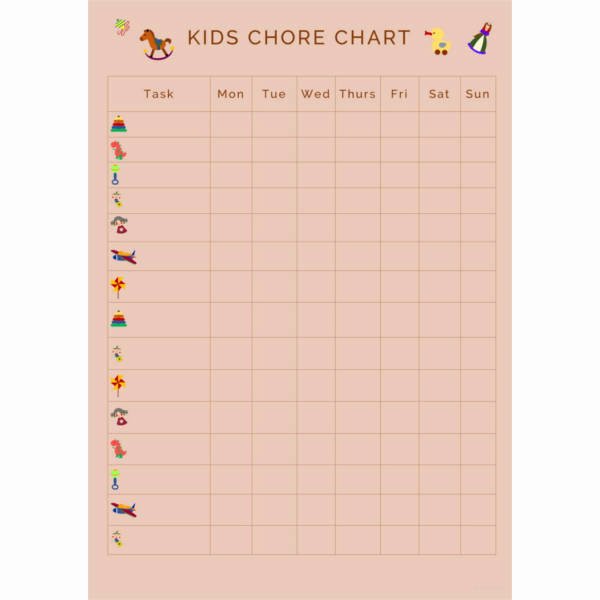 Kids Chore Chart Templates Fresh Chart Template 61 Free Printable Word Excel Pdf Ppt