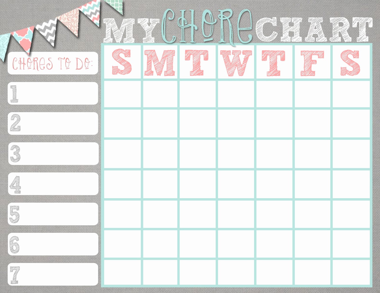 Kids Chore Chart Templates Fresh Chore Charts – Printable Cute Chore Charts for Kids
