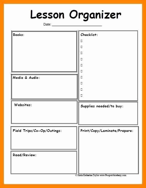 Kindergarten Lesson Plan Template Inspirational Printable Weekly Lesson Plan Template for Preschool