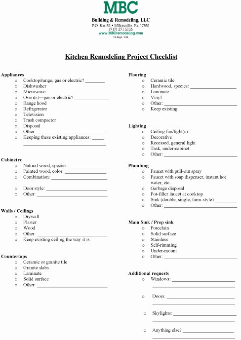 Kitchen Renovation Checklist Template Elegant Bathroom Remodel Checklist Kitchen Remodeling Checklist